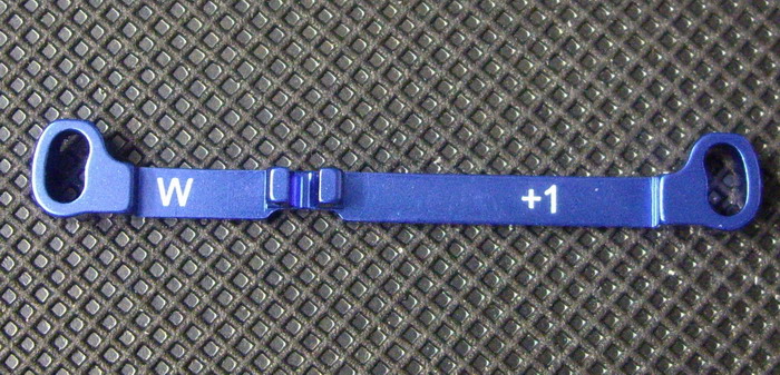 Barre de direction alu +1 (w) bleu