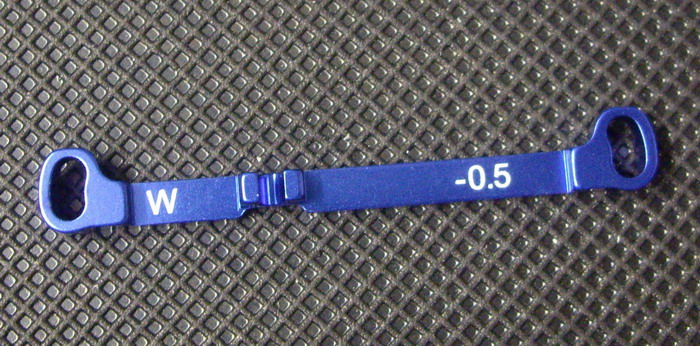 Barre de direction alu -0.5 (w) bleu