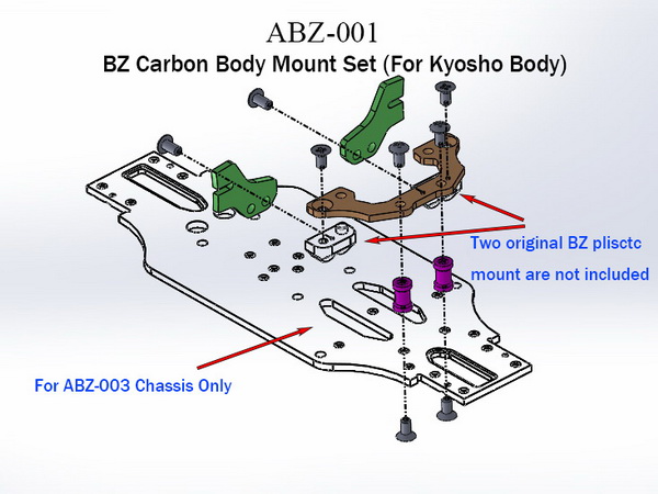 Support de carrosserie carbone Atomic BZ