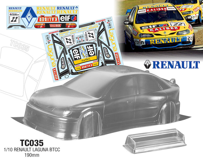 TEAM C - Carrosserie 1/10 RENAULT LAGUNA BTCC, 190mm - Rc-Pbm Mini