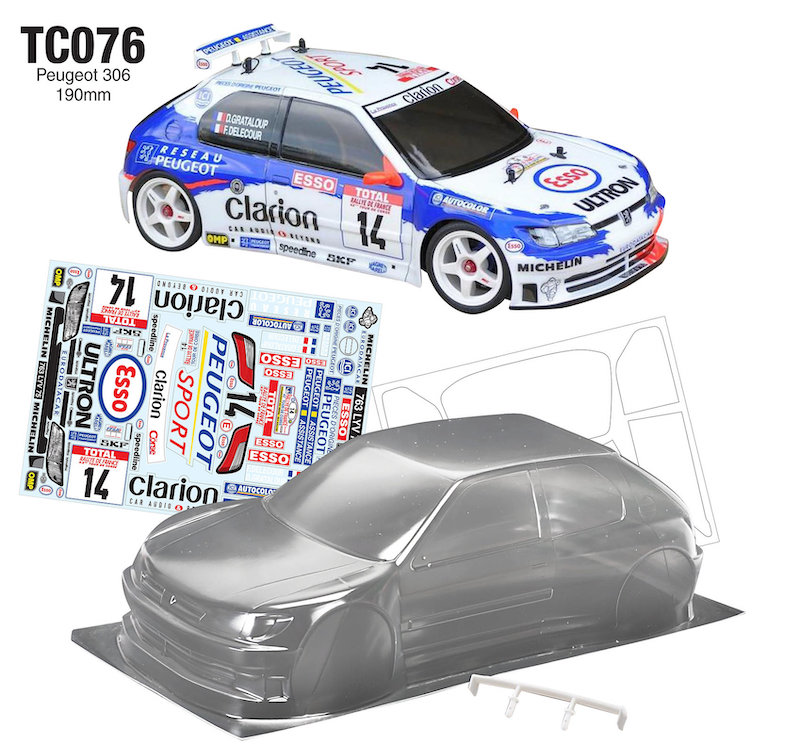 TEAM C - Carrosserie 1/10 Peugeot 205 T16, 190mm TC205 - Rc-Pbm