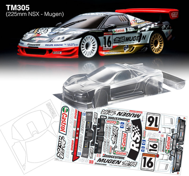 Carrosserie 1/10 Mini Honda NSX, 225mm