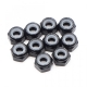 Ecrou nylstop en alu 3mm (10) NOIR